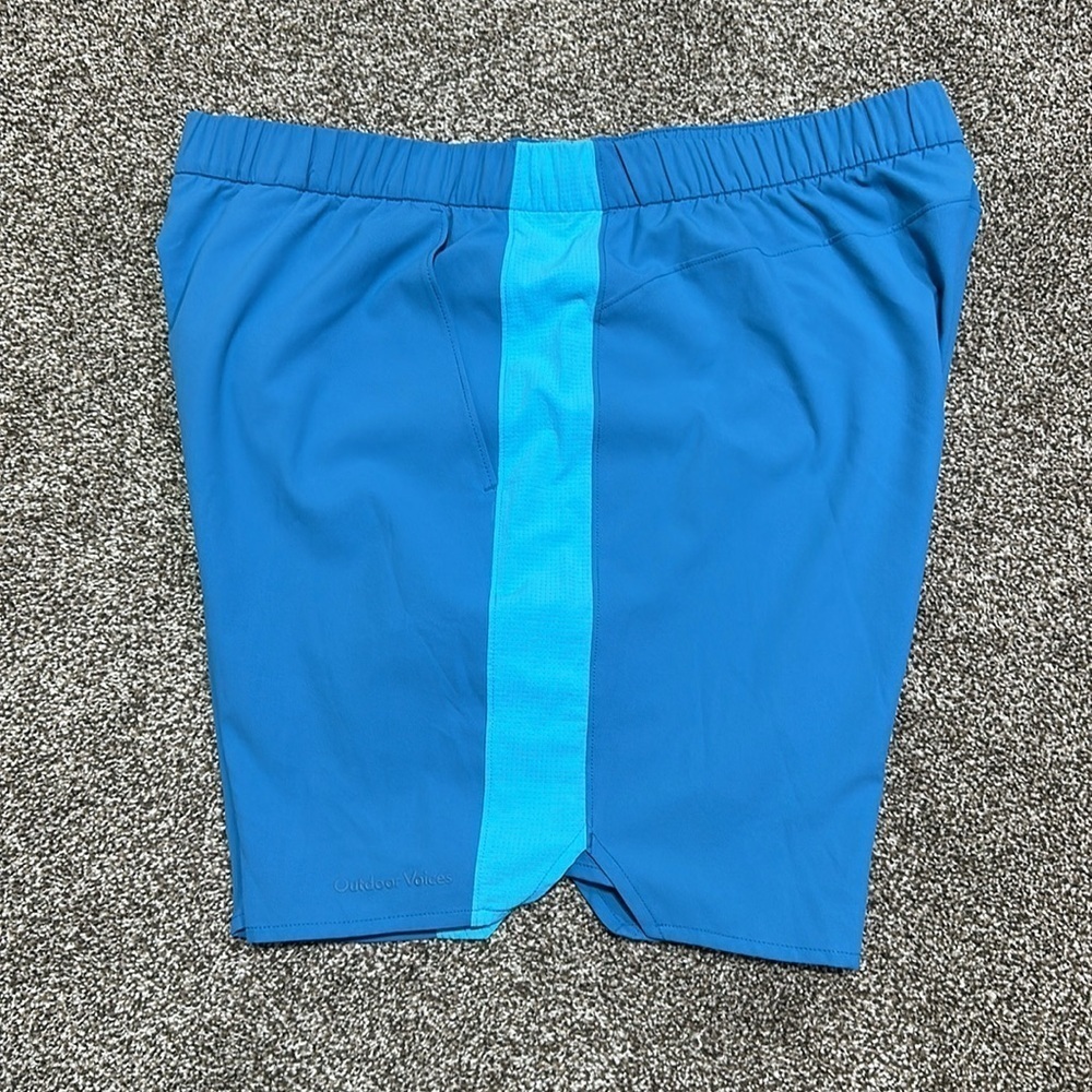 NWT Outdoor Voices high stride 7” short with Pockets river/azure women’s XL - Picture 13 of 14